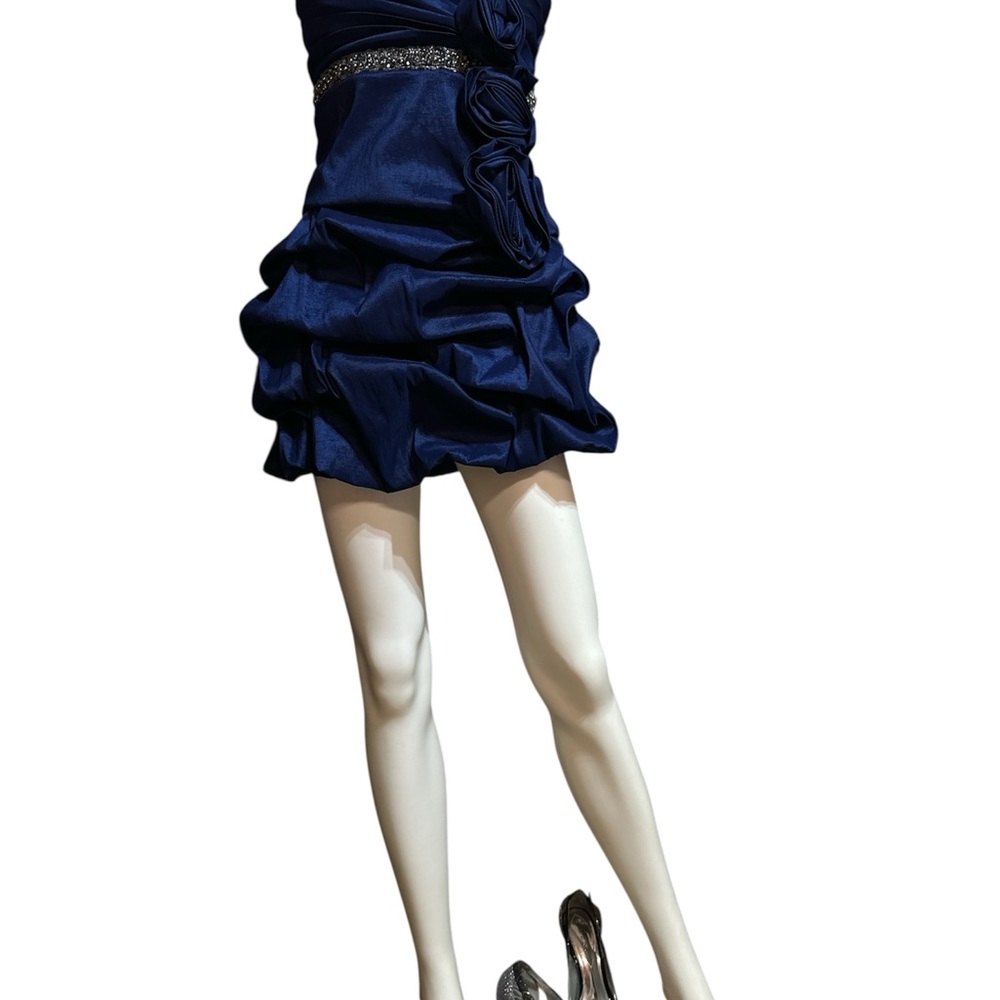 City Triangles Deep Blue Dress strapless.